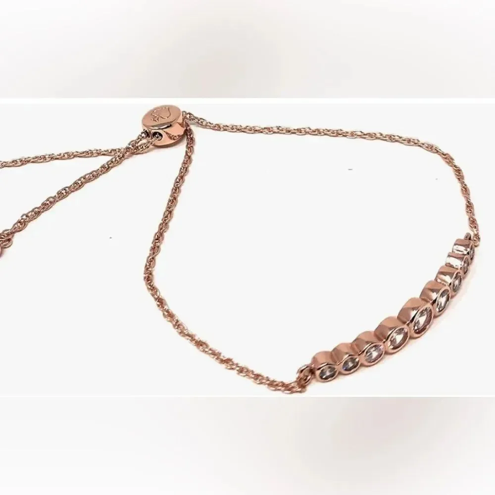 Kate Spade New York Rose Gold Circle of Love Adjustable Bracelet NWT